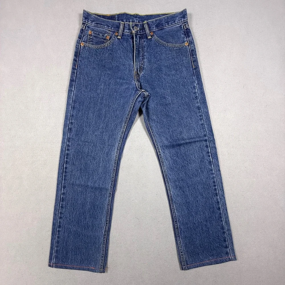 Levis Regular Fit Straight Leg Jeans Blue Denim Medium Wash Mens 30x29
